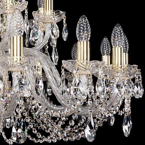 Подвесная люстра Bohemia Ivele Crystal 1402 золото арт. 1402/16+8/360/G