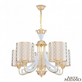 Подвесная люстра Arte Milano Florentia-3387 белый арт. 303387/5 Wh/Gd