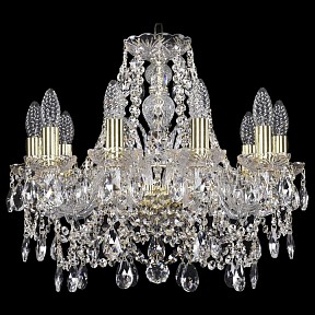 Подвесная люстра Bohemia Ivele Crystal 1411 золото арт. 1411/10/160/G