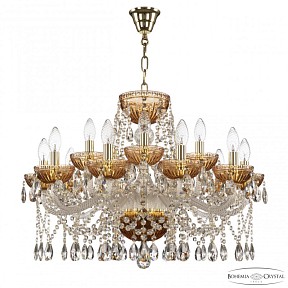 Подвесная люстра Bohemia Ivele Crystal 5413 золото арт. 5413/10+5/240 G Amber/M-1G