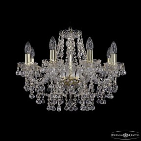Подвесная люстра Bohemia Ivele Crystal 1409 золото арт. 1409/8/195 G