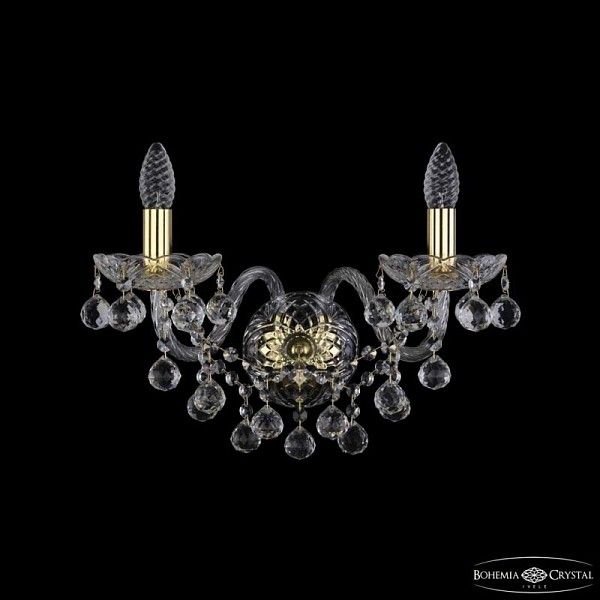 Бра Bohemia Ivele Crystal 1409 золото арт. 1409B/2/195/XL G