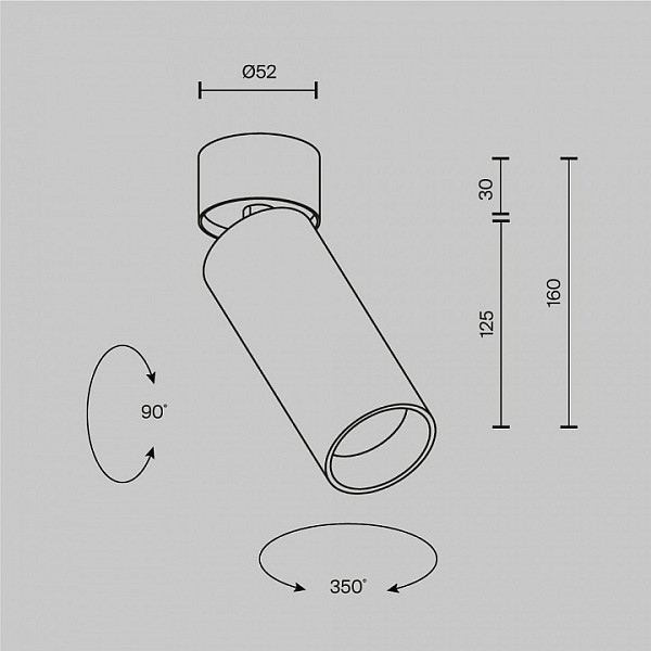 Светильник на штанге Maytoni Technical FOCUS LED белый арт. C055CL-L12W2.7K-SS-W