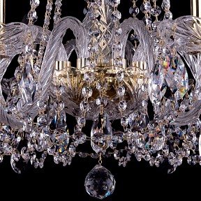 Подвесная люстра Bohemia Ivele Crystal 1402 золото арт. 1402/8/240/G