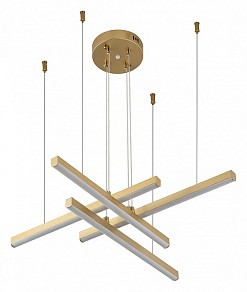 Подвесная люстра Indigo Paralleli желтый арт. 14017/4P Gold
