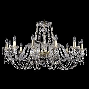 Подвесная люстра Bohemia Ivele Crystal 1402 золото арт. 1402/12/360/G