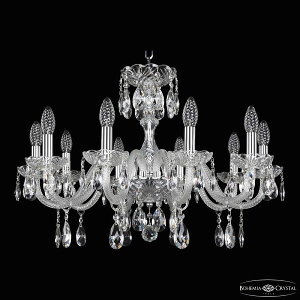 Подвесная люстра Bohemia Ivele Crystal 117 никель арт. 117/10/240 Ni