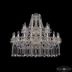 Подвесная люстра Bohemia Ivele Crystal 1413 золото арт. 1413/20+10/360/2d G