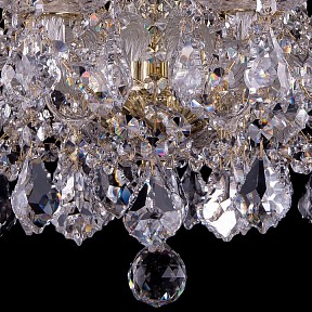 Подвесная люстра Bohemia Ivele Crystal 1413 золото арт. 1413/10/165/G/Leafs