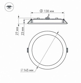 Встраиваемый светильник Arlight Dl-bl белый арт. DL-BL145-12W Warm White