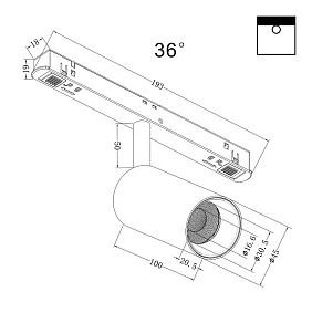Светильник на штанге Maytoni Focus LED черный арт. TR032-2-5W3K-M-B
