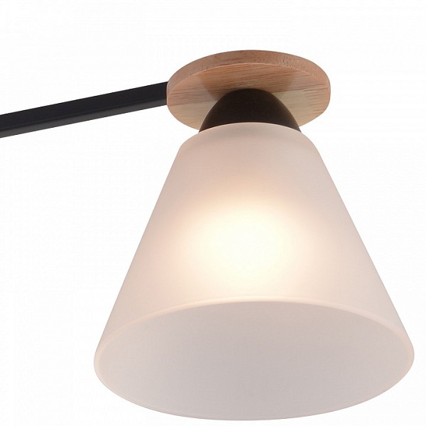 Люстра на штанге Reluce 01625-1 дерево арт. 01625-0.3-03 BK+WOOD