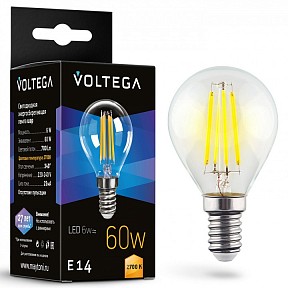 Лампа светодиодная Voltega Globe 6W  арт. 7212
