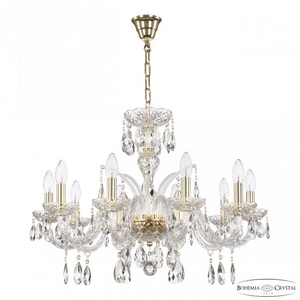 Подвесная люстра Bohemia Ivele Crystal 118 золото арт. 118/10/240 G