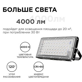 Прожектор Apeyron Electrics  черный арт. 05-42