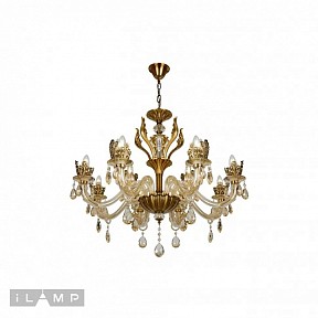 Подвесная люстра iLamp Asia бронза арт. 61078-8+4 BR