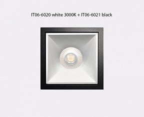 Встраиваемый светильник Italline IT06-6020 белый арт. IT06-6020 white 3000K + IT06-6021 white