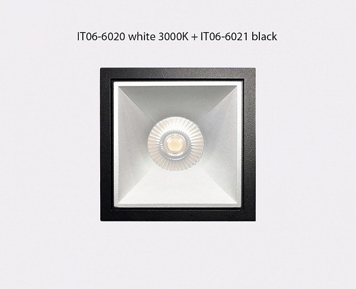 Встраиваемый светильник Italline IT06-6020 белый арт. IT06-6020 white 3000K + IT06-6021 white