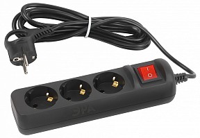 Сетевой фильтр Эра  черный арт. UX-3es-3m-B