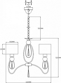 Подвесная люстра Moderli Dark хром арт. V2584-3P