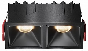 Встраиваемый светильник Maytoni Alfa LED черный арт. DL043-02-10W3K-SQ-B-1