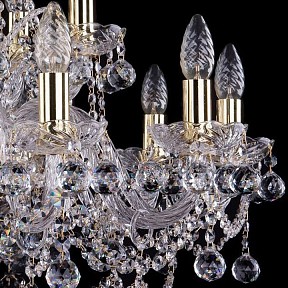 Подвесная люстра Bohemia Ivele Crystal 1411 золото арт. 1411/10+5/240/G/Balls