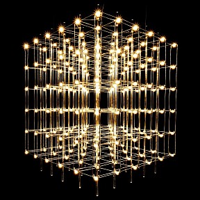 Подвесная люстра O-LUCE Cosmic Glass ячейка 15*15 см золото арт. 1094011-6