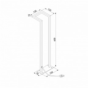 Наземный светильник Elektrostandard Stels черный арт. a067901
