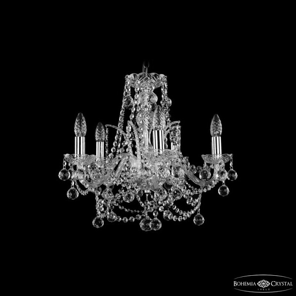 Подвесная люстра Bohemia Ivele Crystal 1411 никель арт. 1411/5/160 Ni Balls