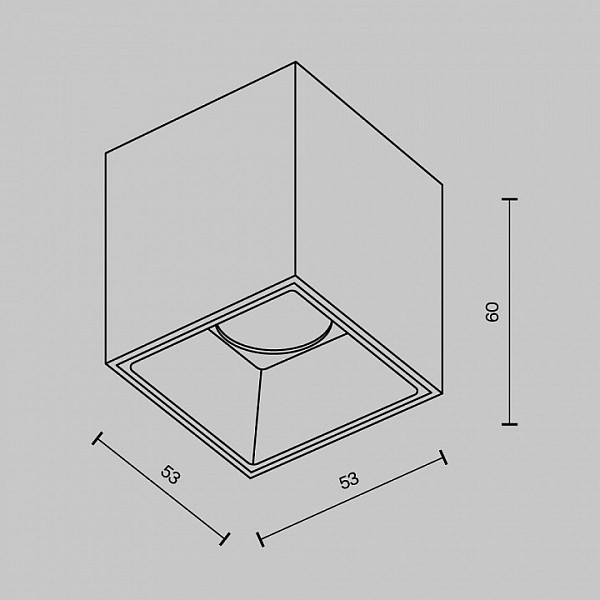 Накладной светильник Maytoni Technical Alfa LED черный арт. C064CL-5W4K-SQ-B