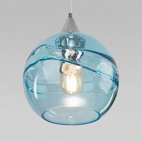 Подвесной светильник Eurosvet Lotus серый арт. 50221/1 голубой