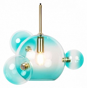 Подвесной светильник Loft it Bolle золото арт. 2027-P4 Blue mini