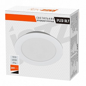 Встраиваемый светильник Jazzway  белый арт. PLED DL7 10w 4000K WH IP54