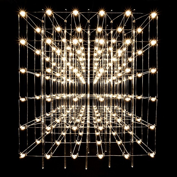 Подвесная люстра O-LUCE Cosmic Glass ячейка 15*15 см золото арт. 1094011-6