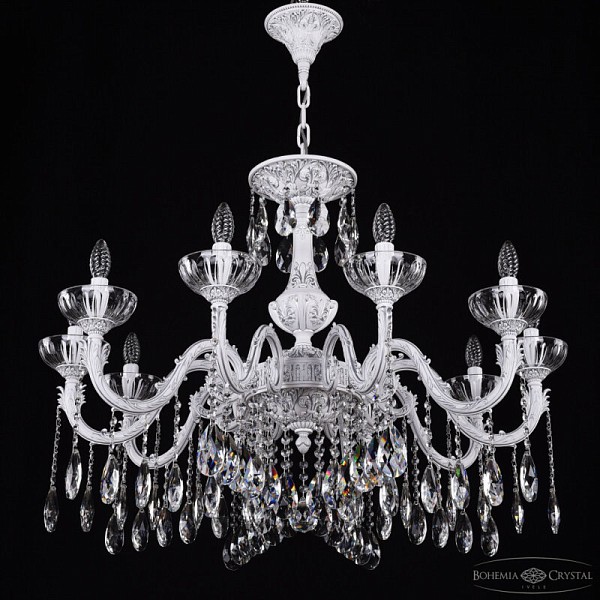 Подвесная люстра Bohemia Ivele Crystal AL7901 белый арт. AL79101/10/300 A WMN P Clear/M-1H