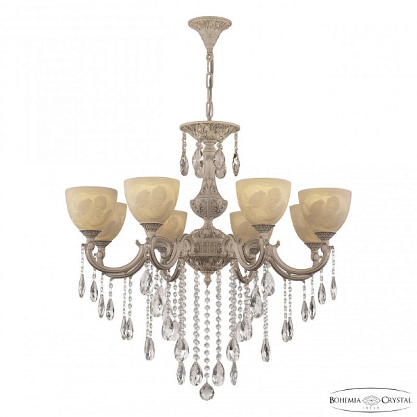Подвесная люстра Bohemia Ivele Crystal AL7801 белый арт. AL78101/8/250 B WMN P1 U Angel