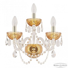 Бра Bohemia Ivele Crystal 5402 золото арт. 5402B/2+1/165 G Amber/M-1G