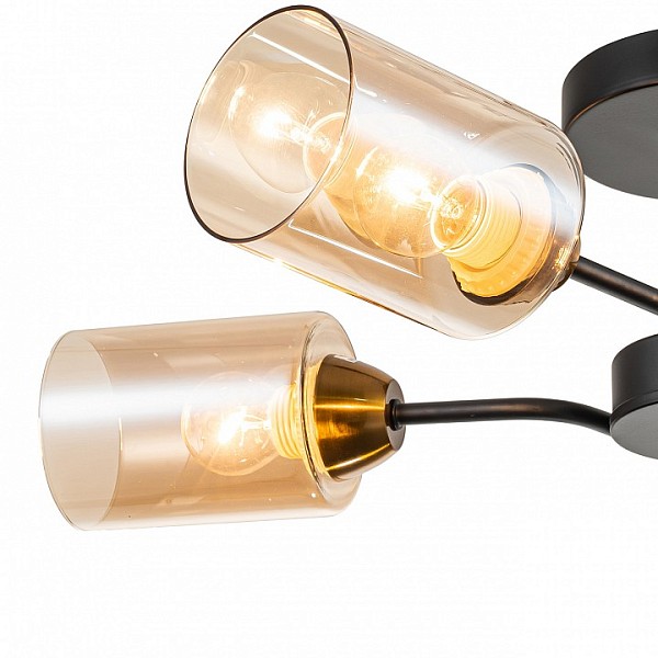Люстра на штанге Escada Vertigo черный арт. 1131/4P Black/Gold