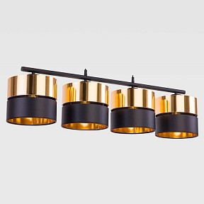 Подвесной светильник TK Lighting Hilton черный арт. 10111/8 сатин-никель / прозрачный хрусталь Strotskis