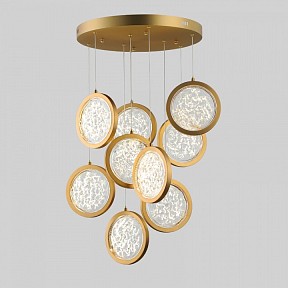 Подвесная люстра Imperiumloft Мун lighting collection D50 золото арт. CAMEO01