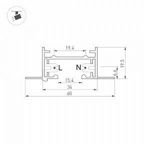 Трек Arlight C 2TR белый арт. 038671