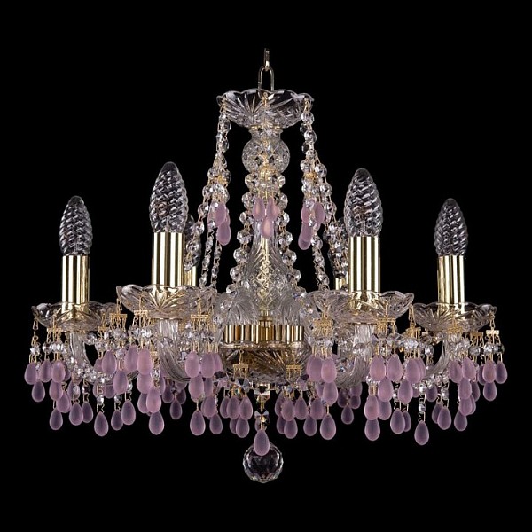 Подвесная люстра Bohemia Ivele Crystal 1410 золото арт. 1410/6/160/G/V7010