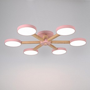 Люстра на штанге Imperiumloft TURNA Pink дерево арт. TURNA01