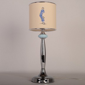Настольная лампа декоративная Manne TL.7737-1BL хром арт. TL.7737-1BL (дама с ребенком) настольная лампа 1л