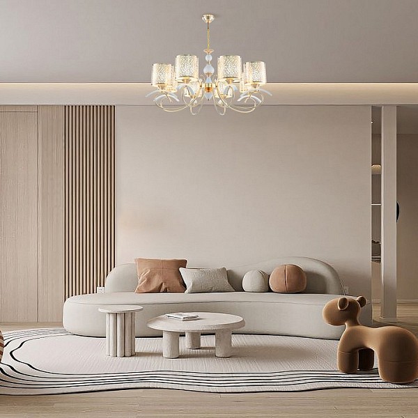 Подвесная люстра Arte Milano Florentia-9787 белый арт. 309787/8 Wh/Gd