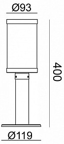 Наземный светильник Escada 30003 серый арт. 30003G/03