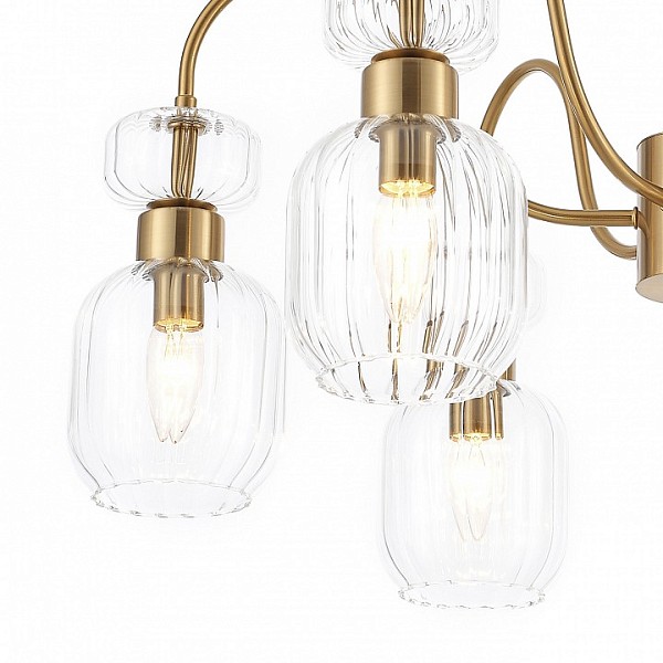 Люстра на штанге Escada Gloss желтый арт. 1141/6PL Clear