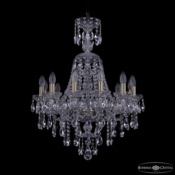 Подвесная люстра Bohemia Ivele Crystal 1415 золото арт. 1415/12/200/XL-76 Pa