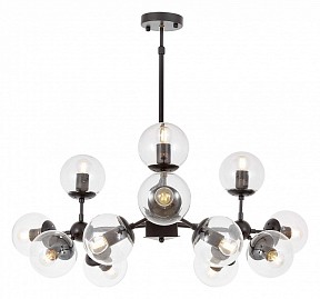 Люстра на штанге LUMINA DECO Zodiak черный арт. LDP 160-12 BK+PR