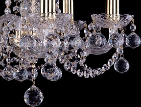 Подвесная люстра Bohemia Ivele Crystal 1402 золото арт. 1402/5/141/G/Balls